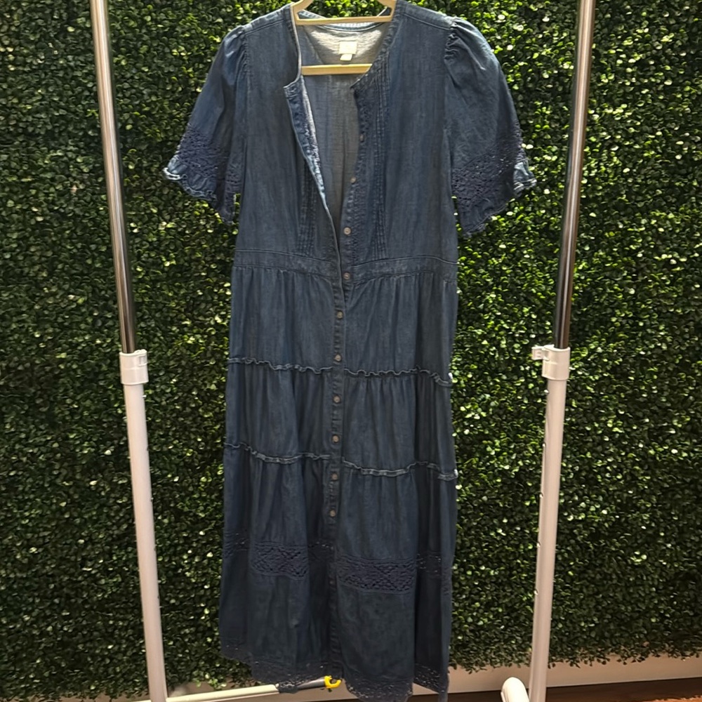 Love shack fancy x Gap denim dress size M